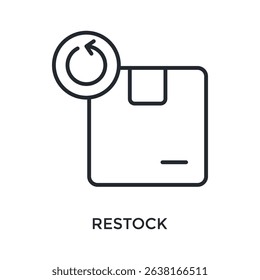 Restock Icon Outline Style. Vector Illustration For Graphic Design