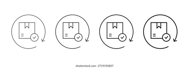 Restock Icons Vector Set In Different Stroke Line Style