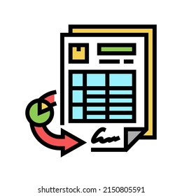 restock report color icon vector. restock report sign. isolated symbol illustration