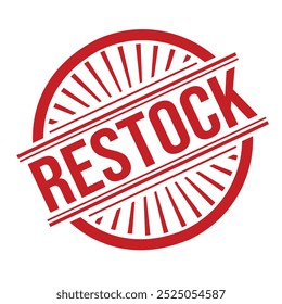 Restock Vector de diseño de sello de goma