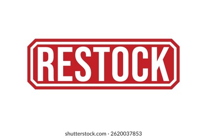 RESTOCK rubber stamp on white background. RESTOCK Stamp.