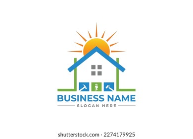 Restorations, Construction, Building, handyman Logo icon