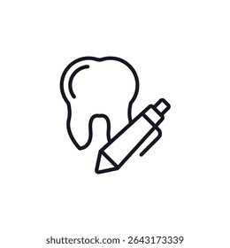 restorative dental icon collection .design style with background