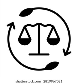 Restorative Justice Icon - Solid Black Glyph Icons For Conflict resolution and Business Management