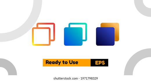 restore down icon with three style gradient for poster, social media, and presentation