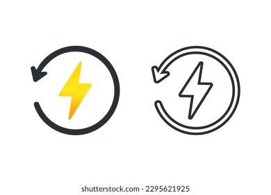 Restaure la energía eléctrica. Vector de ilustración