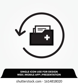 restore file icon design vector illustration