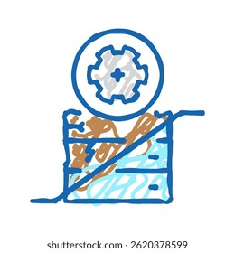 restaurar móveis ícone doodle esboço vetor. restaurar mobiliário sinal. ilustração símbolo isolado