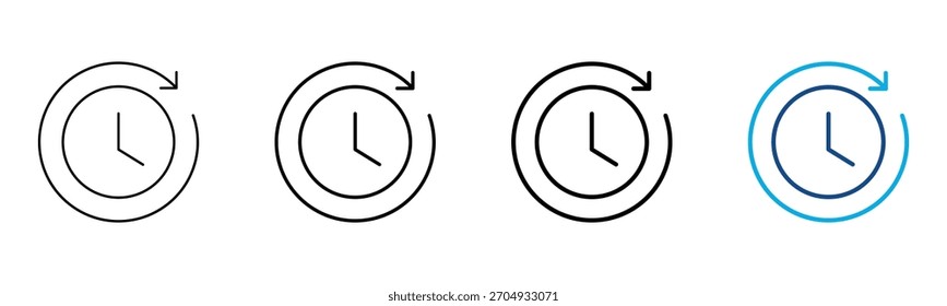Icono de restauración Diferentes Estilo Contorno de Colección Conjunto de Ilustración vectorial
