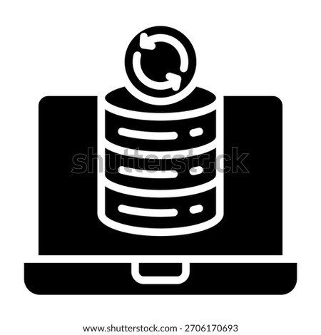 Restore Icon Glyph Style Vector Illustration
