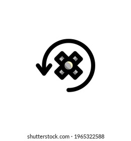 Restore Icon, isolated on white. User Interface Outline Icon.
