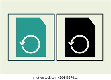 Restore icon. icon related to UI elements. suitable for web site, app, user interfaces,element, printable etc. solid icon style. simple vector design editable