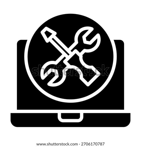 Restore Tool Icon Glyph Style Vector Illustration