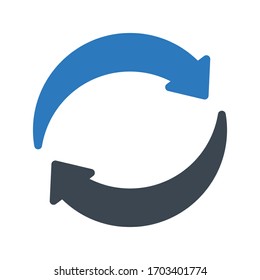 icono de color de glifo vectorial de restauración 