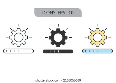 restoring data icons  symbol vector elements for infographic web