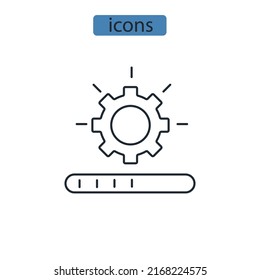 Wiederherstellung von Symbolen für Datensymbole, Vektorelemente für Infografiken