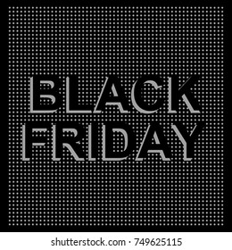 Restrained elegance banner for sales on Black Friday. Vector banner for shops, web.