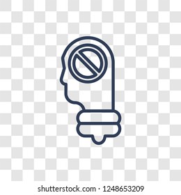 Restrict icon. Trendy linear Restrict logo concept on transparent background from Startup Strategy and Success collection