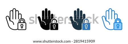 Restricted Access icon multiple style vector illustration