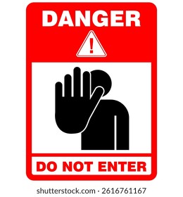 Restricted Area, authorized personnel only, sign vector