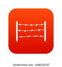 Restricted area icon digital red for any design isolated on white vector illustration