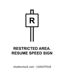 restricted area icon. Element of railway signs for mobile concept and web apps. Detailed restricted area icon can be used for web and mobile. Premium icon on white background