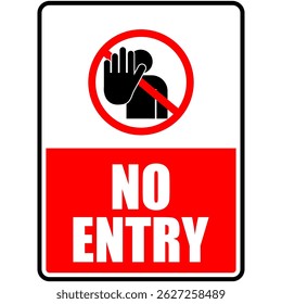 Restricted area, no entry, sign vector