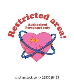 Restricted area. t-shirt art, Authorized personnel only vector art