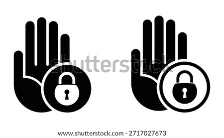 Restricted area vector flat icons collection