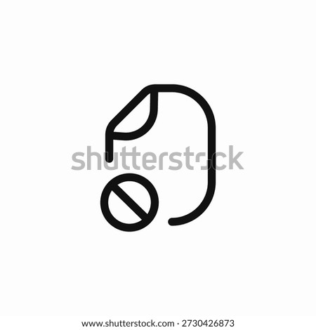 restricted document file icon sign vector