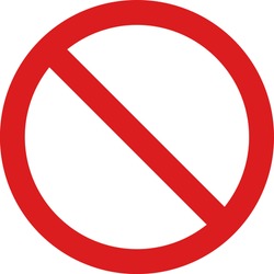 Restricted icon with flat style. Isolated vector restricted icon image, simple style.