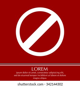restricted icon, vector design website