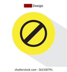 restricted icon, vector design website