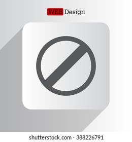 restricted icon, vector design website