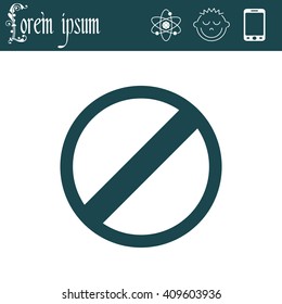 restricted icon, vector design website