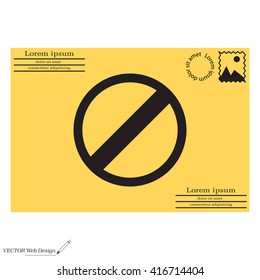 restricted icon, vector design website