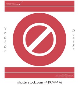 restricted icon, vector design website