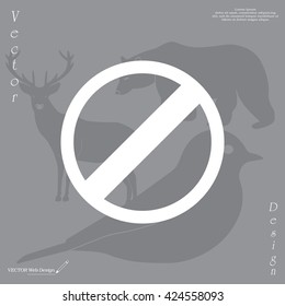 restricted icon, vector design website