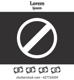 restricted icon, vector design website