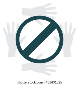 restricted icon, vector design website