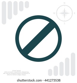 restricted icon, vector design website