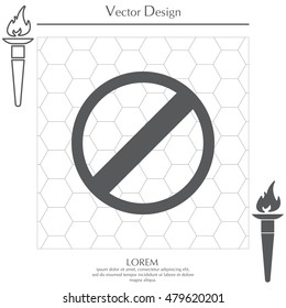 restricted icon, vector design website