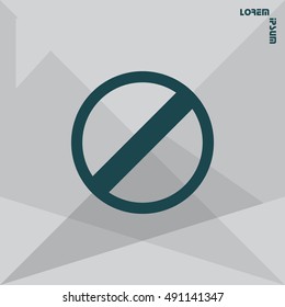 restricted icon, vector design website