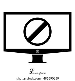 restricted icon, vector design website
