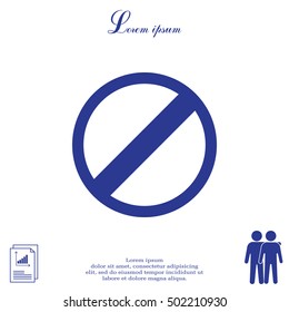 restricted icon, vector design website
