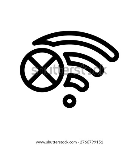Restricted Internet Connection Outline Graphic