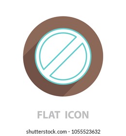 restricted line icon, vector design 