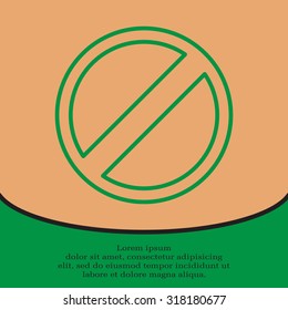 restricted line icon, vector design website