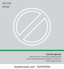 restricted line icon, vector design website