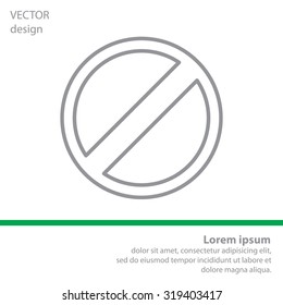 restricted line icon, vector design website